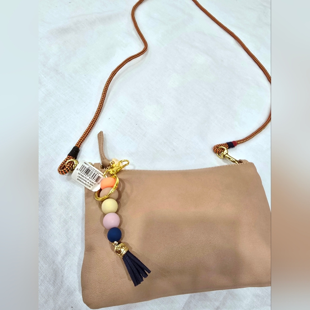 Clare V Cream Clutch with Gold Hardware